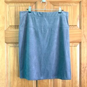 Women’s size medium Max Studio Specialty Products gray faux suede pencil skirt